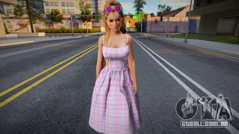 DOA Mila - Long Plaid Dress Barbie The Movie para GTA San Andreas