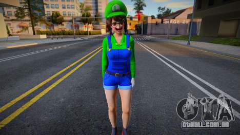 DOAXVV Tsukushi - Super Luigi Outfit v1 para GTA San Andreas
