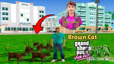 Gato Animado Brown por Faizan Gaming para GTA Vice City