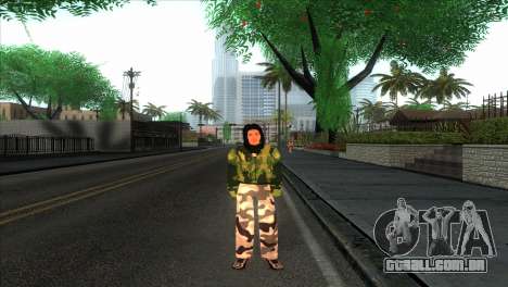 Camuflagem da menina militar para GTA San Andreas