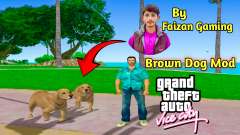 Animado Brown Dog Mod Por Faizan Gaming para GTA Vice City