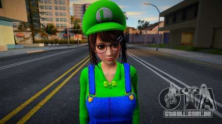 DOAXVV Tsukushi - Super Luigi Outfit v2 para GTA San Andreas