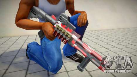 Red Camo Shotgun para GTA San Andreas