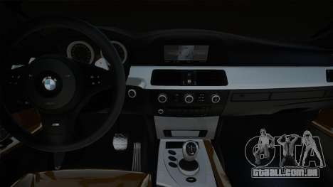 BMW M5 E60 Black White para GTA San Andreas