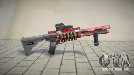 Red Camo Shotgun para GTA San Andreas