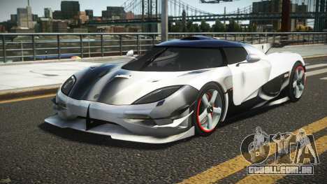 Koenigsegg Agera One G-Sport S3 para GTA 4