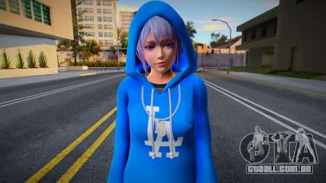 DOAXVV Shizuku - Hoodie LA Crips v2 para GTA San Andreas