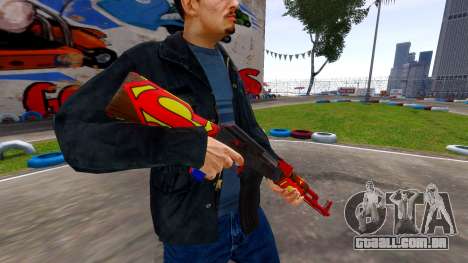 SuperMan AK47 skin mod para GTA 4
