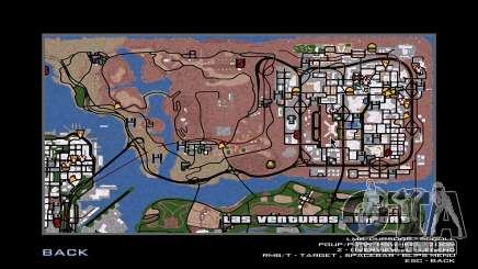 Mapa desenhado à mão para GTA San Andreas