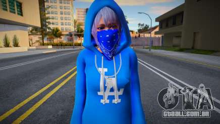 DOAXVV Shizuku - Hoodie LA Crips v1 para GTA San Andreas