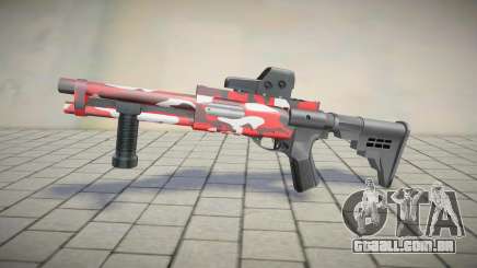 Red Camo Shotgun para GTA San Andreas