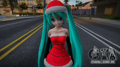 PDFT Hatsune Miku Santa v2 para GTA San Andreas