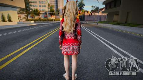 Aerith Gainsborough - Chrismas Sweater Dress v2 para GTA San Andreas