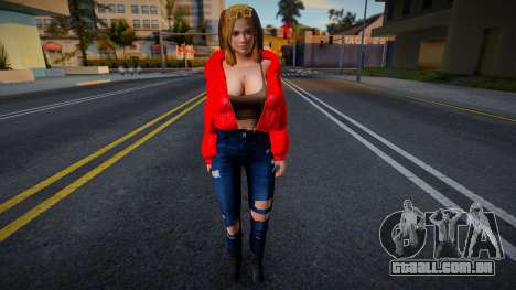 Tina Armstrong - Skinny Slip Puffer Jacket Happy para GTA San Andreas