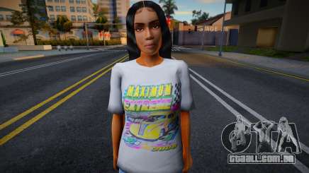 Menina na camiseta branca para GTA San Andreas