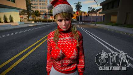 Monica - Christmas Sweater Knitted Leggings v1 para GTA San Andreas