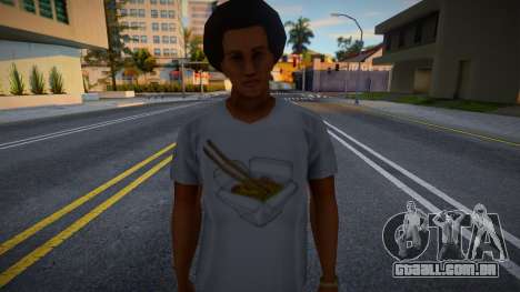 Jovem na camiseta branca para GTA San Andreas