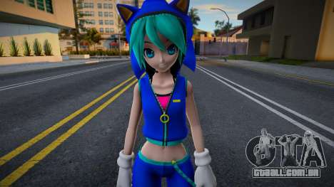 PDFT Hatsune Miku Sonic Style v1 para GTA San Andreas