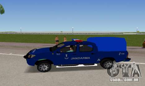 Toyota Hilux carro de polícia na cor azul para GTA Vice City