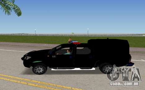 Toyota Hilux Carro de polícia na cor preta para GTA Vice City