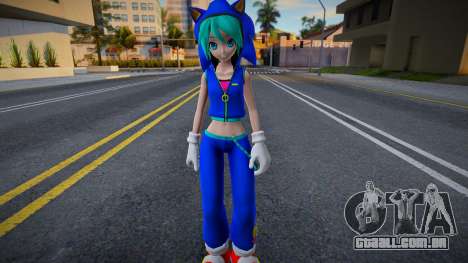 PDFT Hatsune Miku Sonic Style v2 para GTA San Andreas