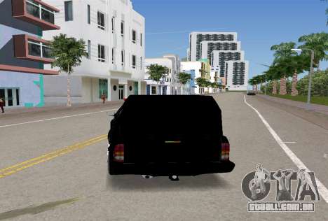 Toyota Hilux Carro de polícia na cor preta para GTA Vice City