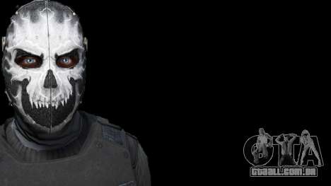 Homem com capuz com máscara de caveira para GTA San Andreas