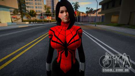 Morena com roupa de Homem-Aranha para GTA San Andreas