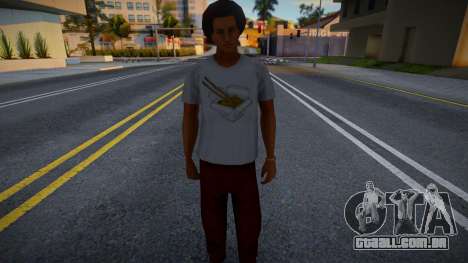 Jovem na camiseta branca para GTA San Andreas