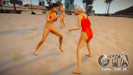 Briga feminina na praia para GTA San Andreas