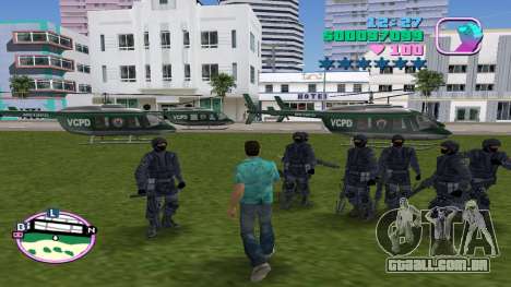 SWAT guarda-costas com helicóptero para GTA Vice City