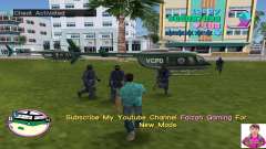 SWAT guarda-costas com helicóptero para GTA Vice City
