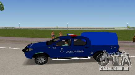 Toyota Hilux carro de polícia na cor azul para GTA Vice City