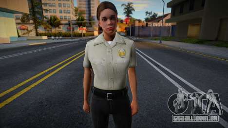 New Girl Cop with facial animation para GTA San Andreas