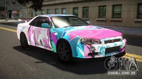 Nissan Skyline R34 GT-R RX-I S14 para GTA 4