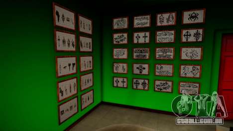 New Tattoo Shop Interior para GTA San Andreas