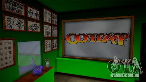 New Tattoo Shop Interior para GTA San Andreas