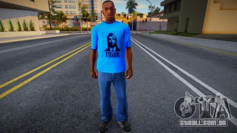 Nirvana T-Shirt Blue para GTA San Andreas