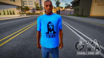 Nirvana T-Shirt Blue para GTA San Andreas