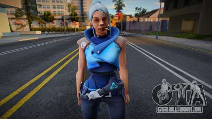 Skin id 162 cosplay Jett From Valorant para GTA San Andreas