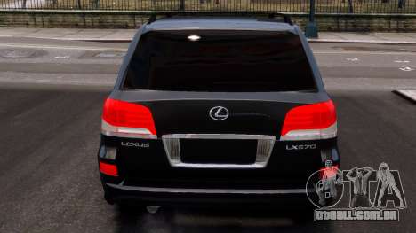 Lexus LX570 Black para GTA 4