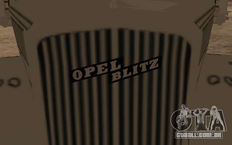 Opel Blitz 2,5-32 White para GTA San Andreas