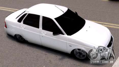 Lada Priora branco em stock para GTA 4