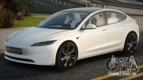 Tesla Model 3 [White] para GTA San Andreas
