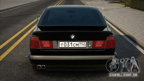 BMW E34 Preto em Stoke para GTA San Andreas