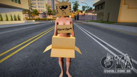 CardBord Gundam Cosplay skin para GTA San Andreas