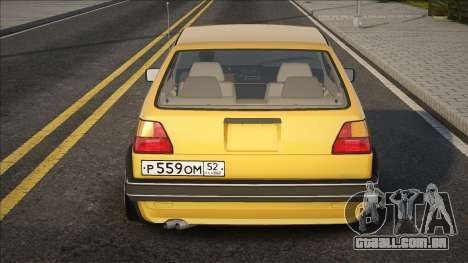 Volkswagen Golf Stance Amarelo para GTA San Andreas