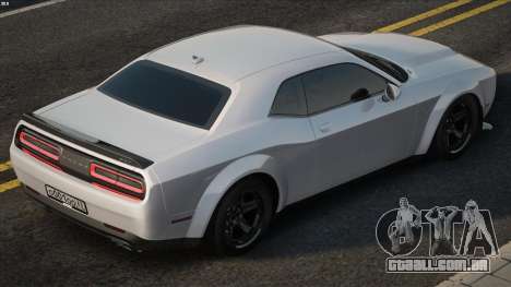 Dodge Challenger SRT Demon White para GTA San Andreas