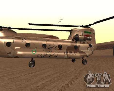 Iraniano CH-47 Chinook deserto camuflado - IRIAA para GTA San Andreas