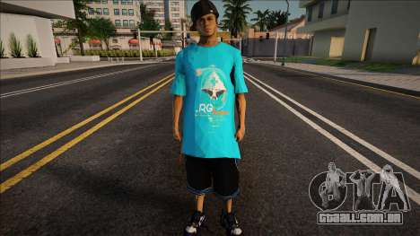 Blue T-shirt Man para GTA San Andreas
